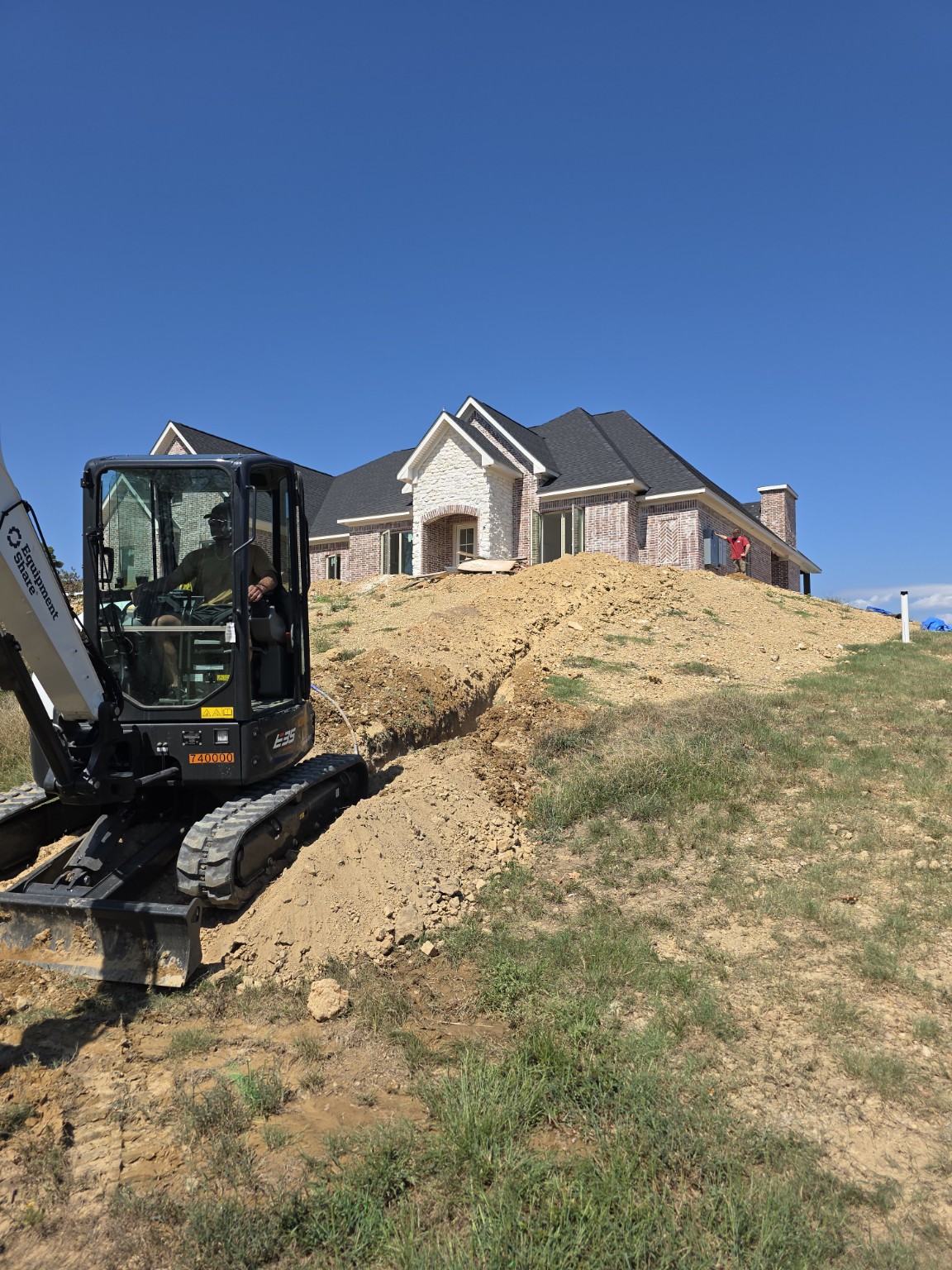 Large custom home under construction in Hot Springs, Arkansas